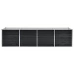 45728 Garden Raised Bed Anthracite 320x80x77 cm Galvanised Steel
