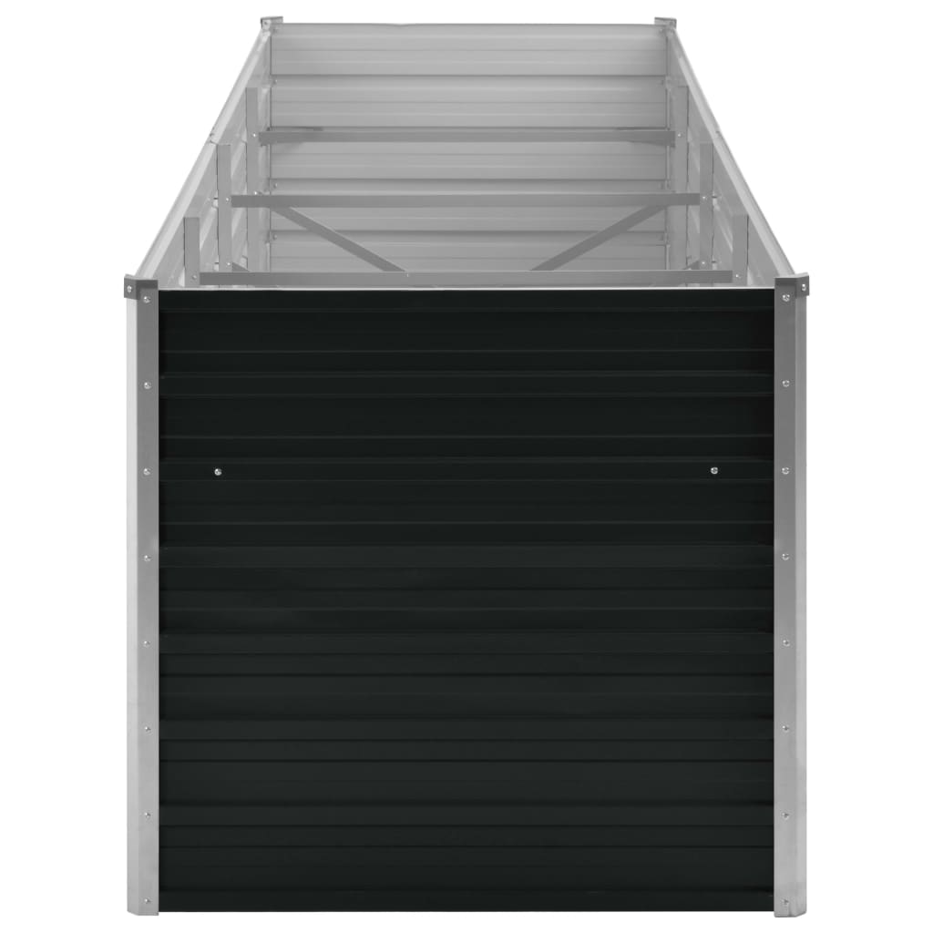 45728 Garden Raised Bed Anthracite 320x80x77 cm Galvanised Steel