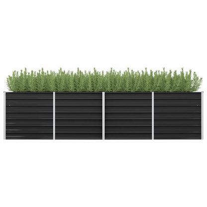 45728 Garden Raised Bed Anthracite 320x80x77 cm Galvanised Steel