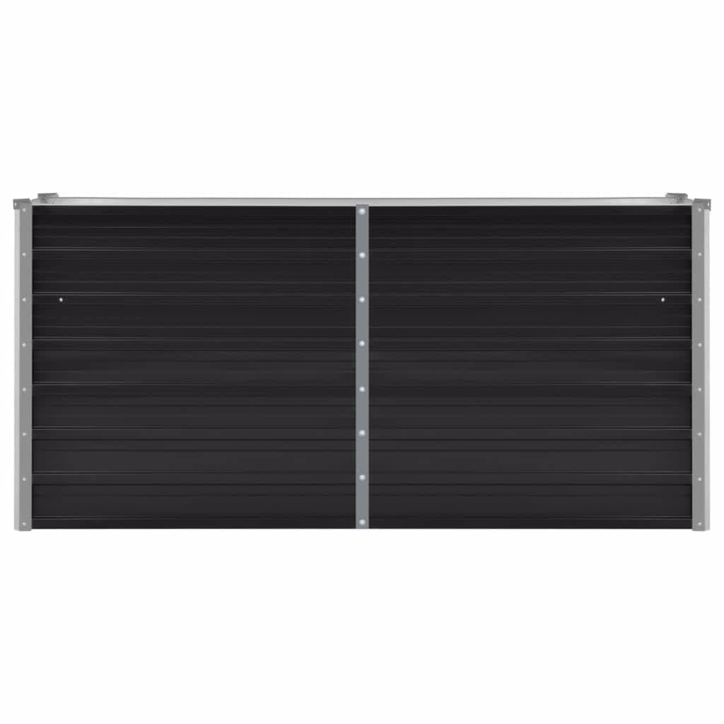 45730 Garden Raised Bed Anthracite 160x40x77 cm Galvanised Steel