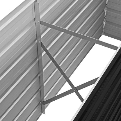 45730 Garden Raised Bed Anthracite 160x40x77 cm Galvanised Steel