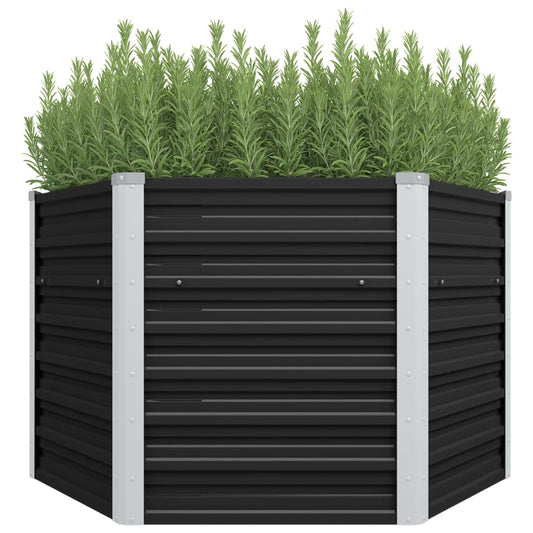 45734 Garden Raised Bed Anthracite Galvanised Steel