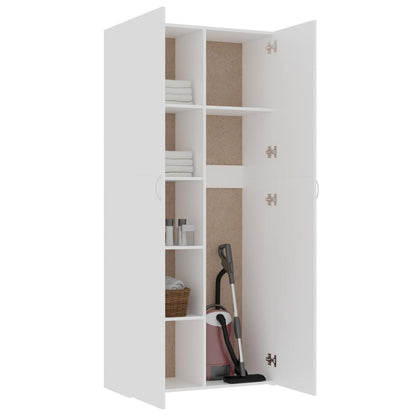 Storage Cabinet White Chipboard