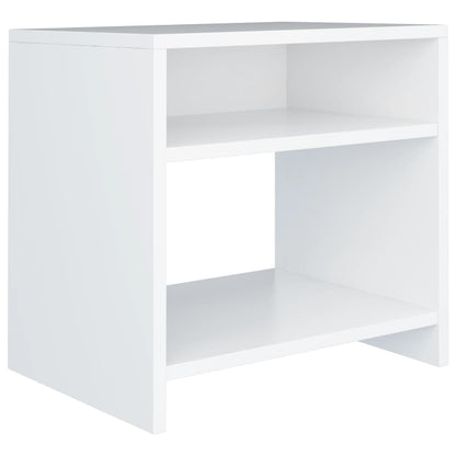 Bedside Cabinet White Chipboard - 40×30×40cm