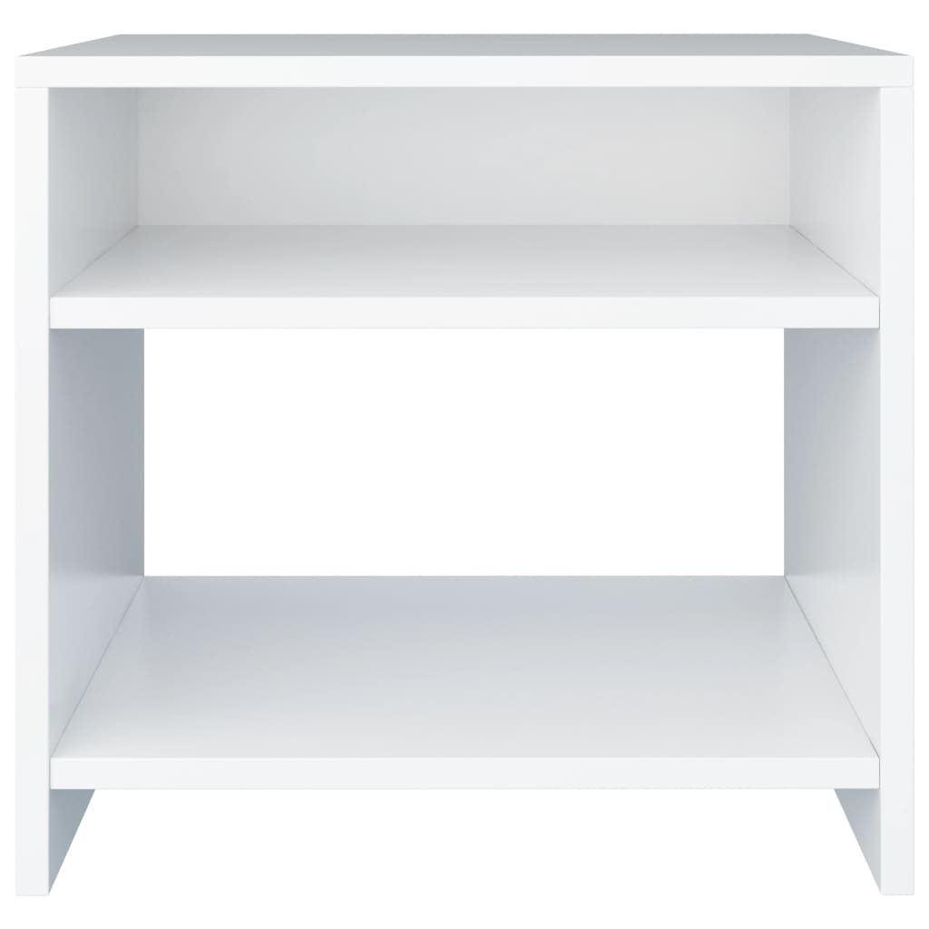 Bedside Cabinet White Chipboard - 40×30×40cm