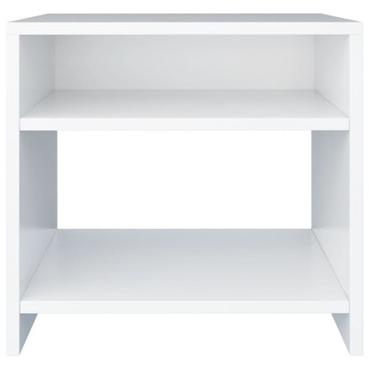 Bedside Cabinet White Chipboard - 40×30×40cm