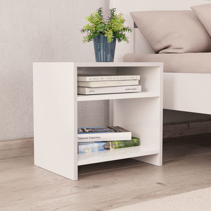Bedside Cabinets 2 pcs White Chipboard - 40×30×40cm