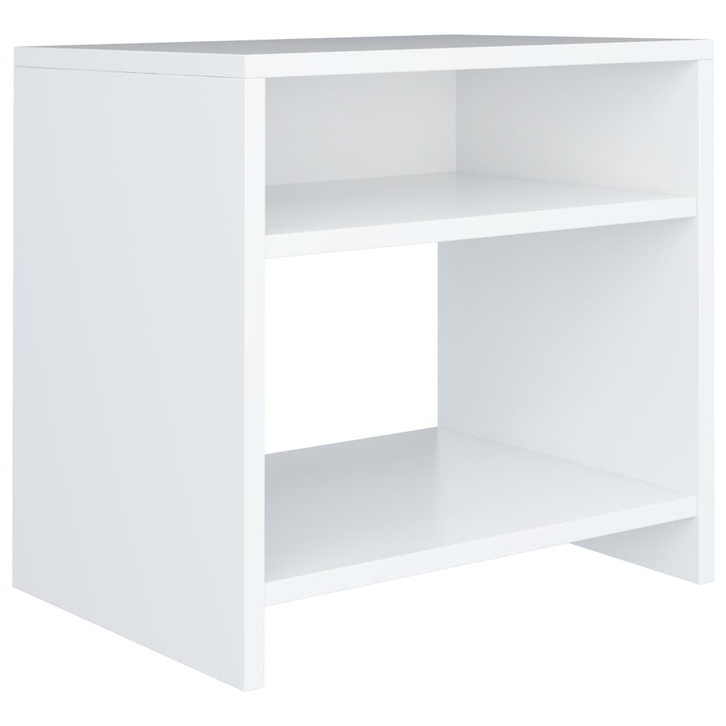 Bedside Cabinets 2 pcs White Chipboard - 40×30×40cm