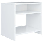 Bedside Cabinets 2 pcs White Chipboard