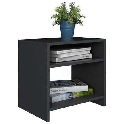 Bedside Cabinet Black Chipboard - 40×30×40cm