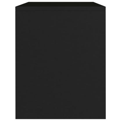 Bedside Cabinet Black Chipboard - 40×30×40cm