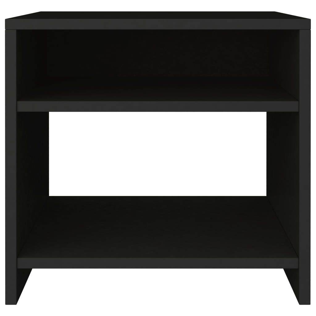 Bedside Cabinets 2 pcs Black Chipboard - 40×30×40cm