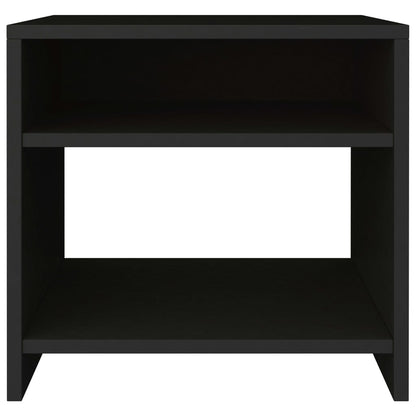 Bedside Cabinets 2 pcs Black Chipboard - 40×30×40cm