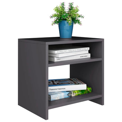 Bedside Cabinets 2 pcs Grey Chipboard - 40×30×40cm