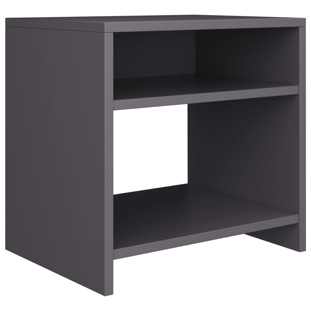 Bedside Cabinets 2 pcs Grey Chipboard - 40×30×40cm