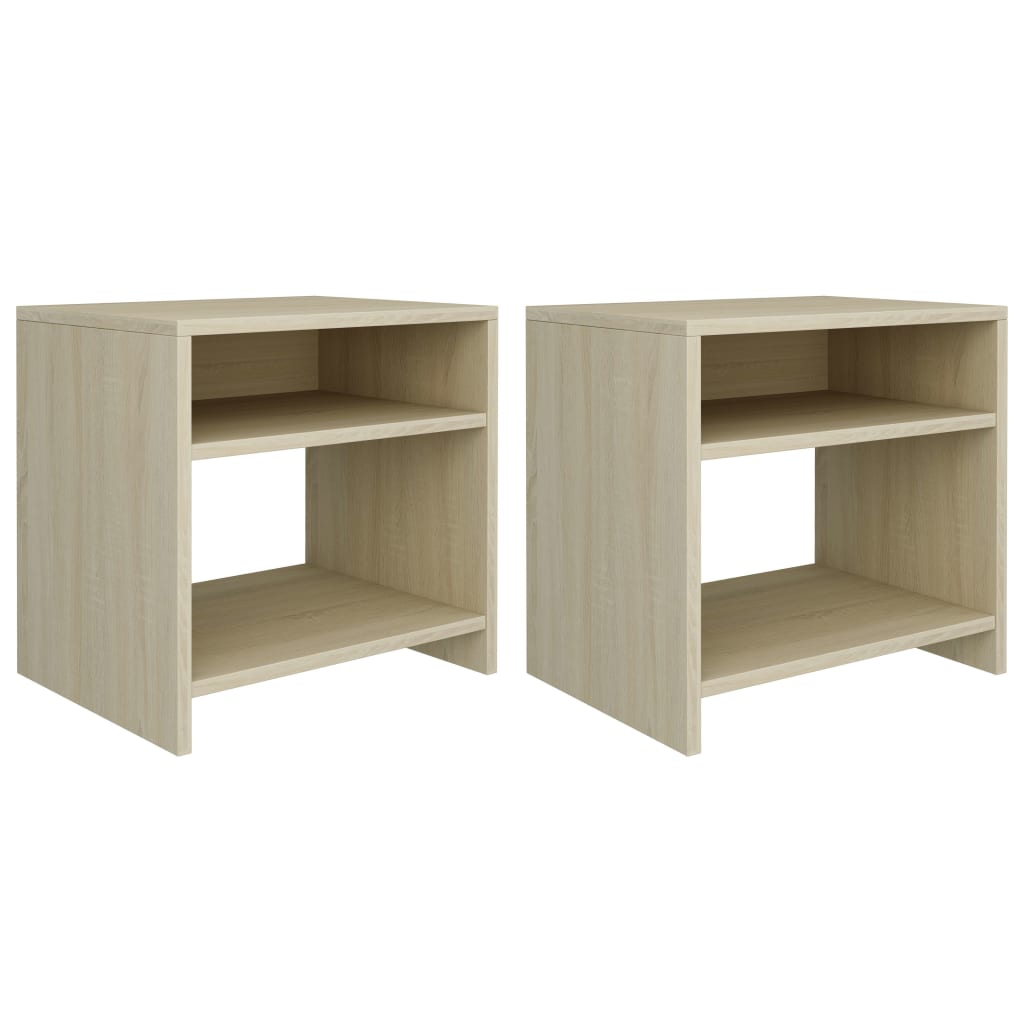 Bedside Cabinets 2 pcs Sonoma Oak Chipboard - 40×30×40cm