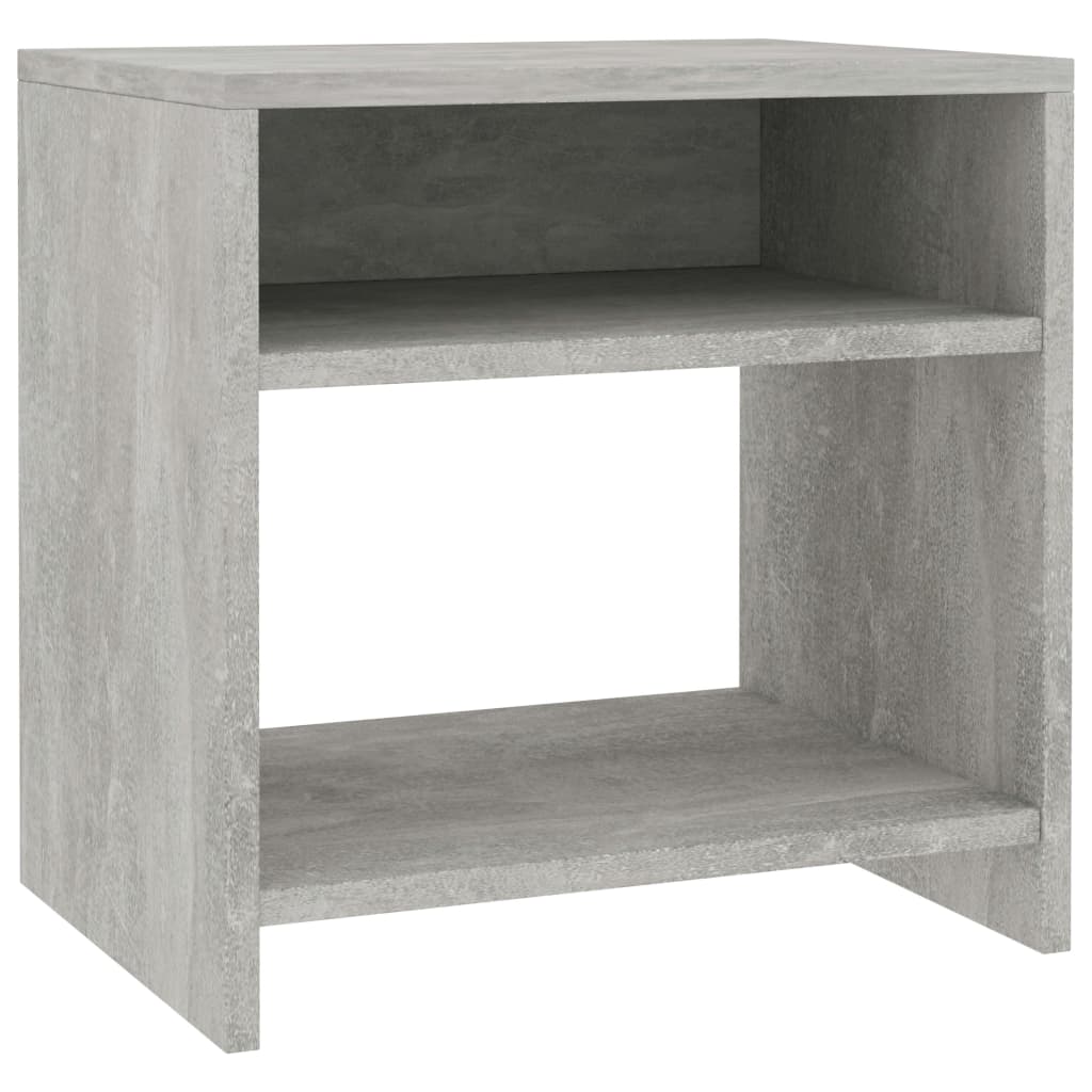 Bedside Cabinet Concrete Grey Chipboard - 40×30×40cm
