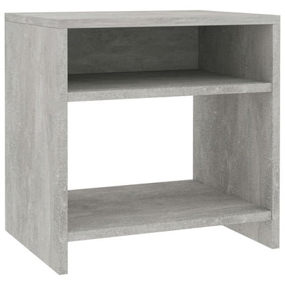 Bedside Cabinet Concrete Grey Chipboard - 40×30×40cm