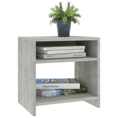 Bedside Cabinet Concrete Grey Chipboard - 40×30×40cm