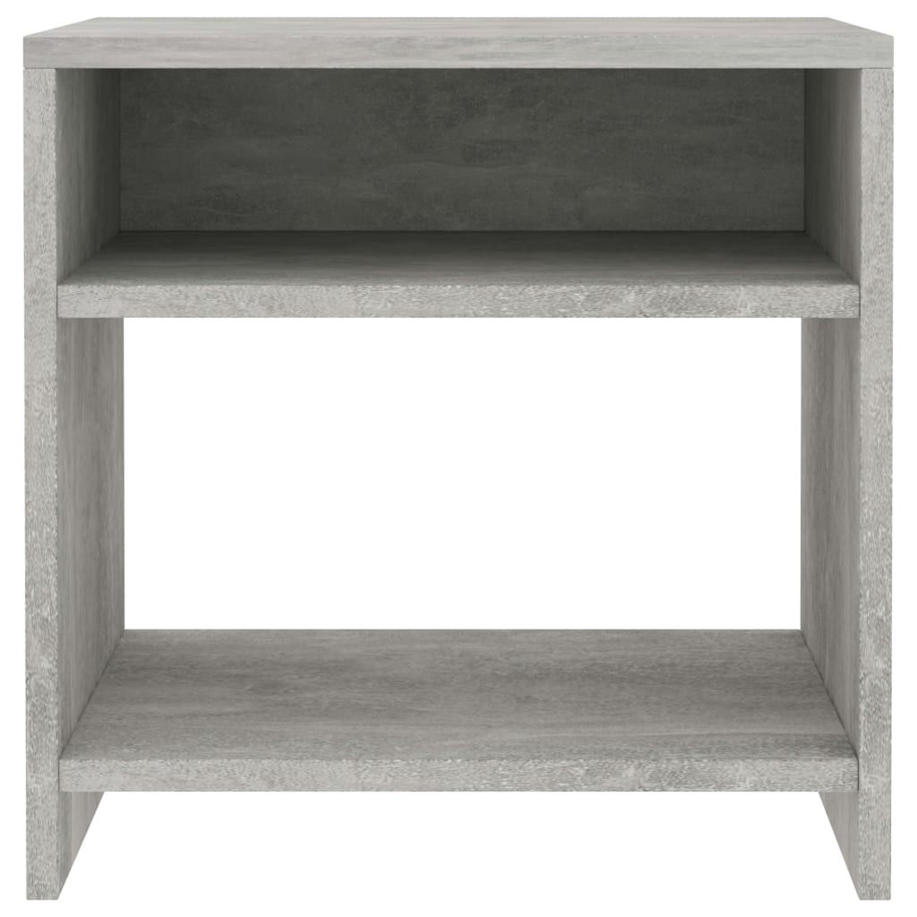 Bedside Cabinet Concrete Grey Chipboard - 40×30×40cm