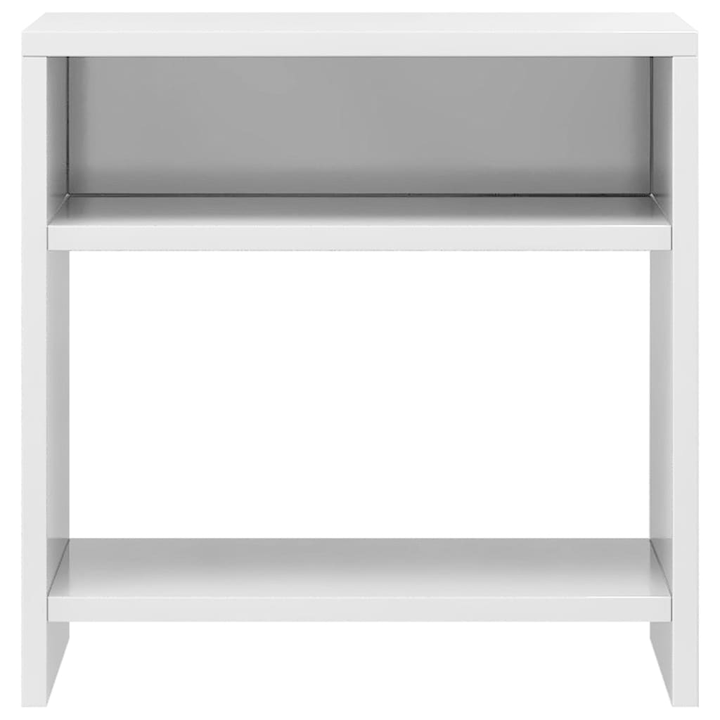 Bedside Cabinet High Gloss White Chipboard - 40×30×40cm