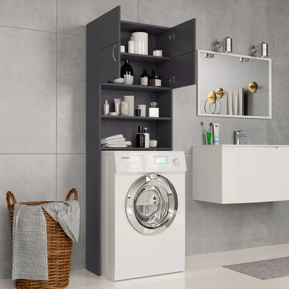 Washing Machine Cabinet Grey Chipboard