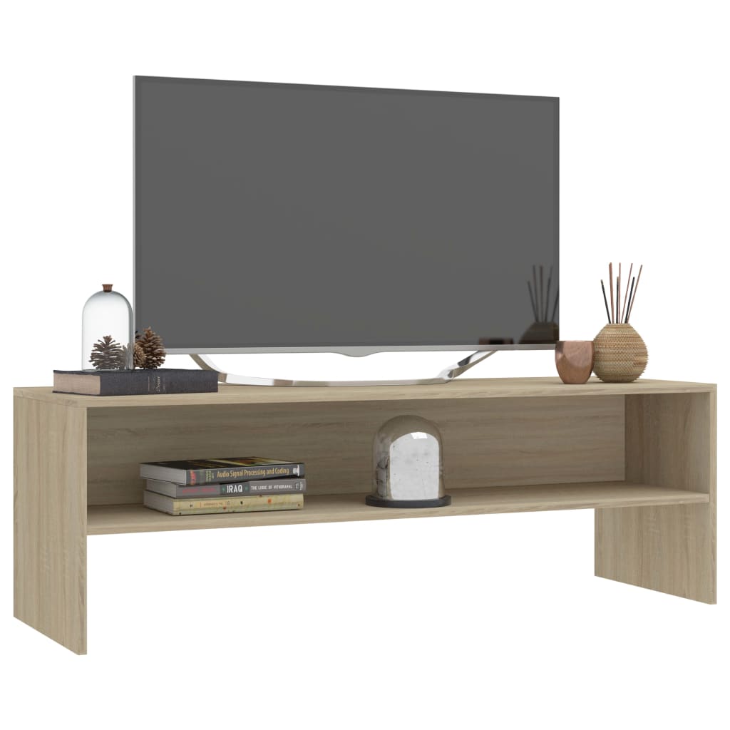 TV Cabinet Sonoma Oak Chipboard - 120×40×40cm