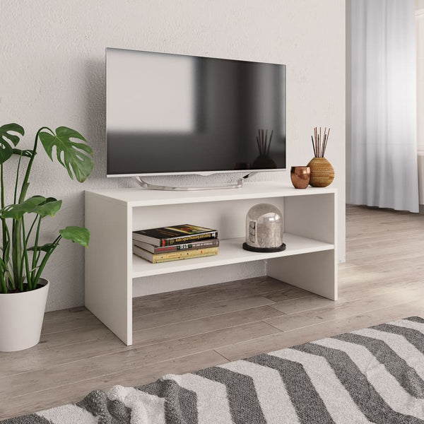  TV  Cabinet White Chipboard