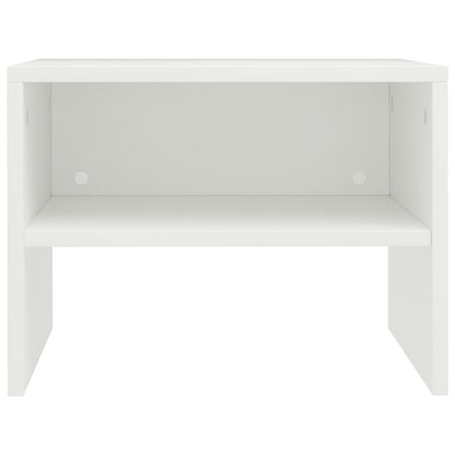 Bedside Cabinet White Chipboard - 40×30×30cm