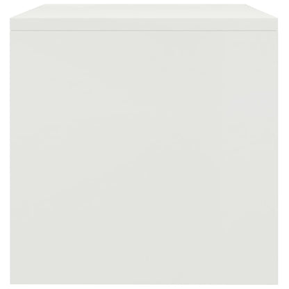 Bedside Cabinet White Chipboard - 40×30×30cm