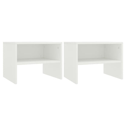 Bedside Cabinets 2 pcs White Chipboard - 40×30×30cm