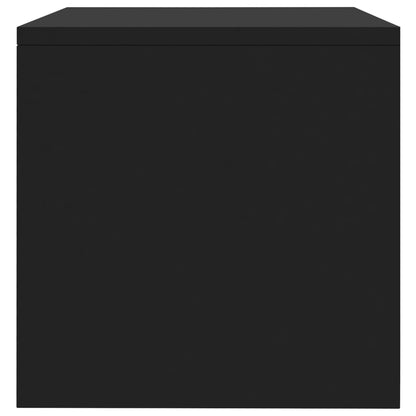 Bedside Cabinet Black Chipboard - 40×30×30cm