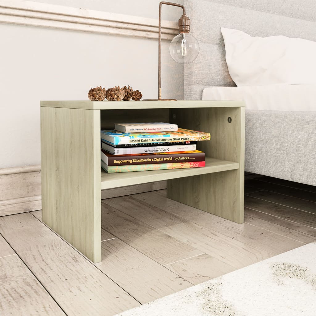Bedside Cabinet Sonoma Oak Chipboard - 40×30×30cm