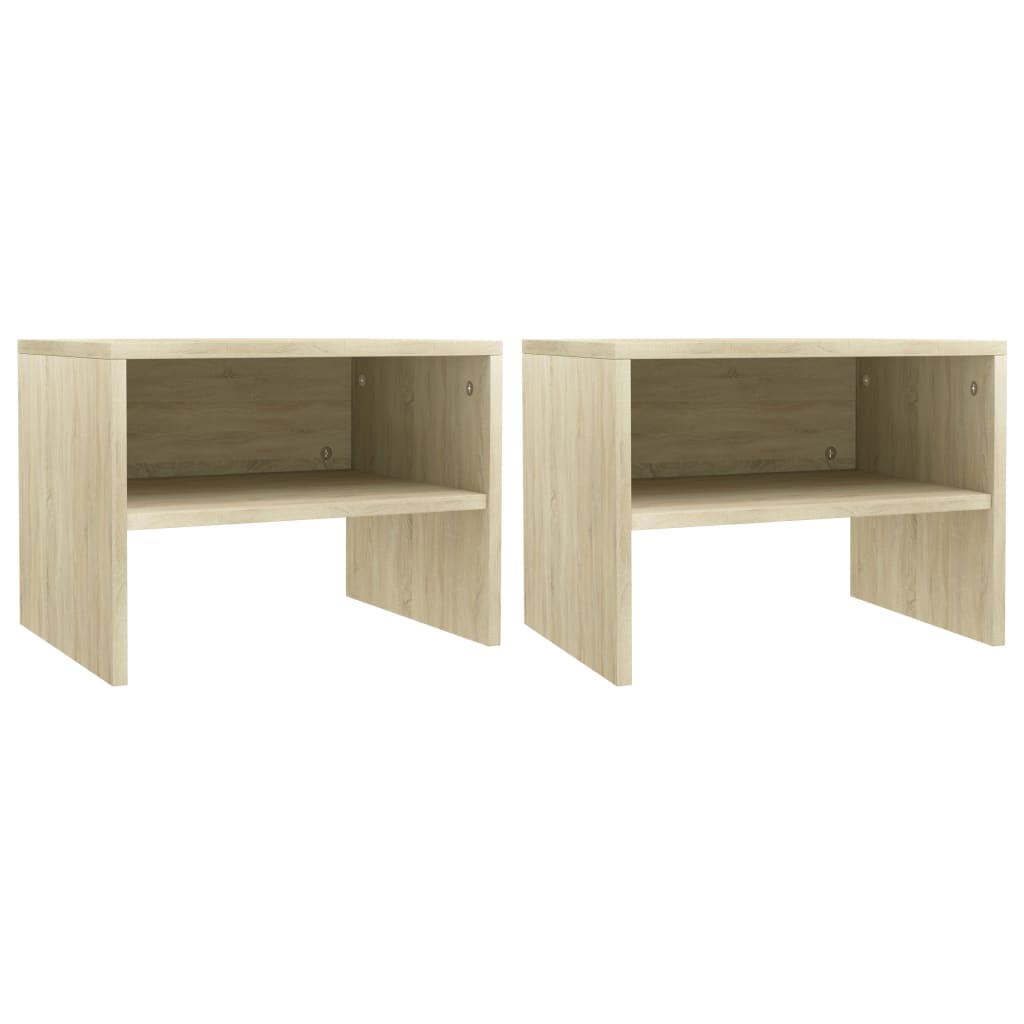Bedside Cabinets 2 pcs Sonoma Oak Chipboard - 40×30×30cm