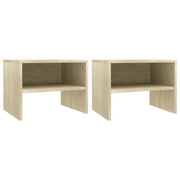  Bedside Cabinets 2  pcs Sonoma Oak Chipboard