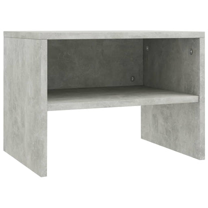 Bedside Cabinet Concrete Grey Chipboard - 40×30×30cm