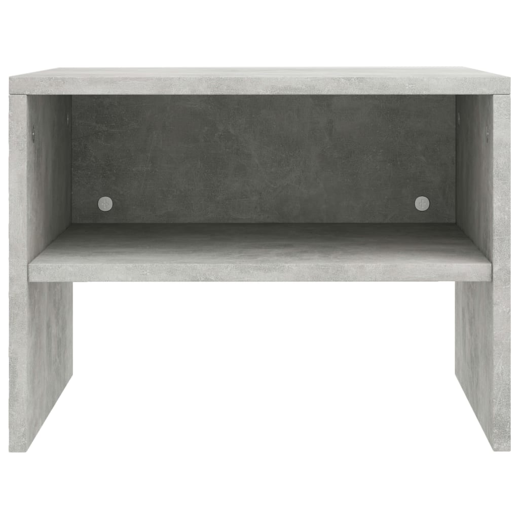 Bedside Cabinet Concrete Grey Chipboard - 40×30×30cm