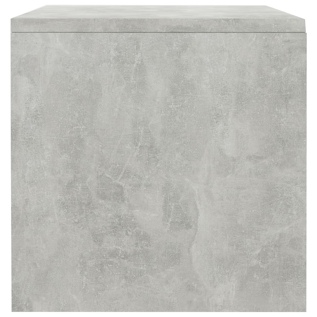 Bedside Cabinet Concrete Grey Chipboard - 40×30×30cm