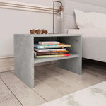 Bedside Cabinet Concrete  Grey Chipboard