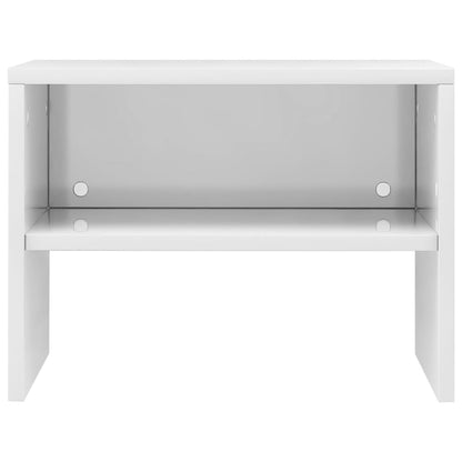 Bedside Cabinet High Gloss White Chipboard - 40×30×30cm