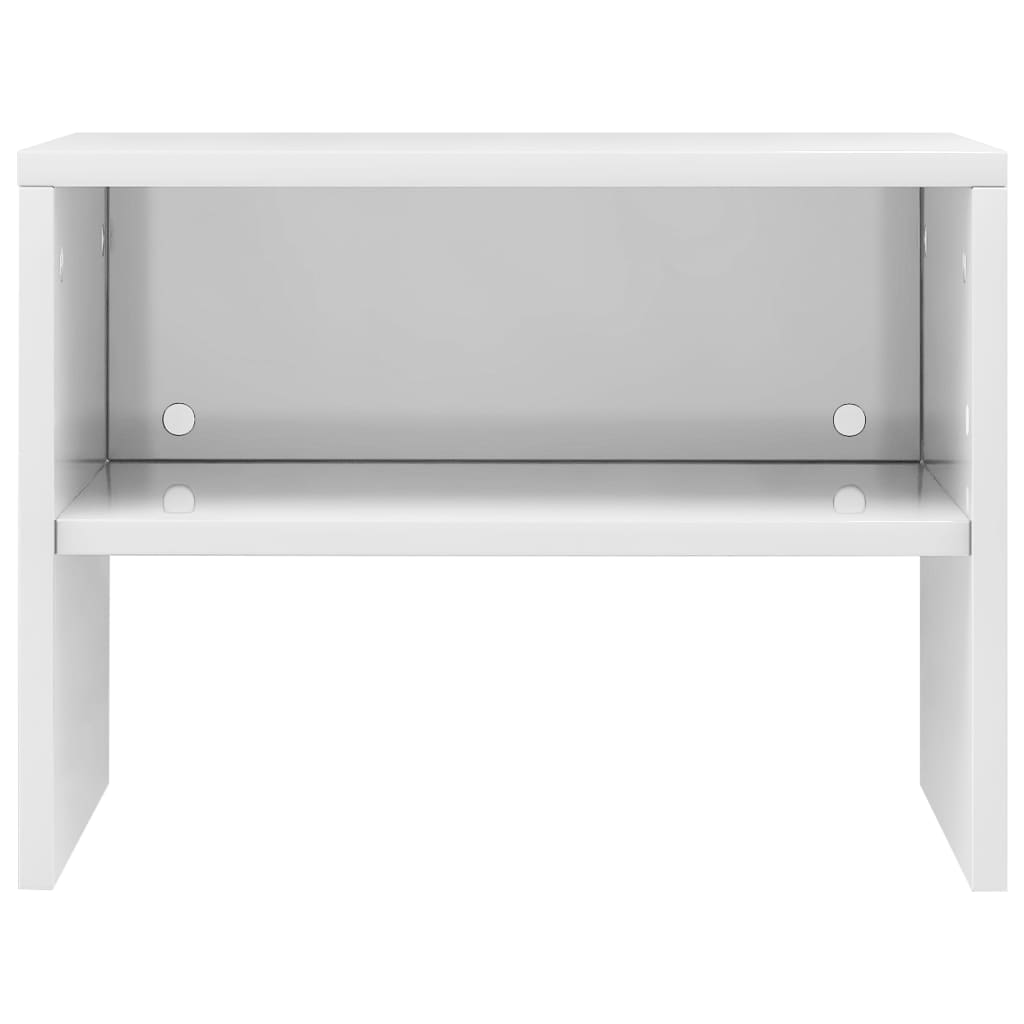 Bedside Cabinets 2 pcs High Gloss White Chipboard - 40×30×30cm