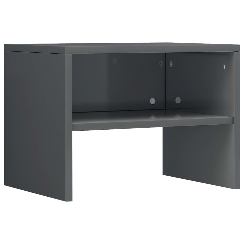 Bedside Cabinets 2 pcs High Gloss Grey Chipboard - 40×30×30cm