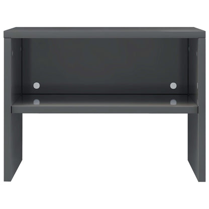 Bedside Cabinets 2 pcs High Gloss Grey Chipboard - 40×30×30cm