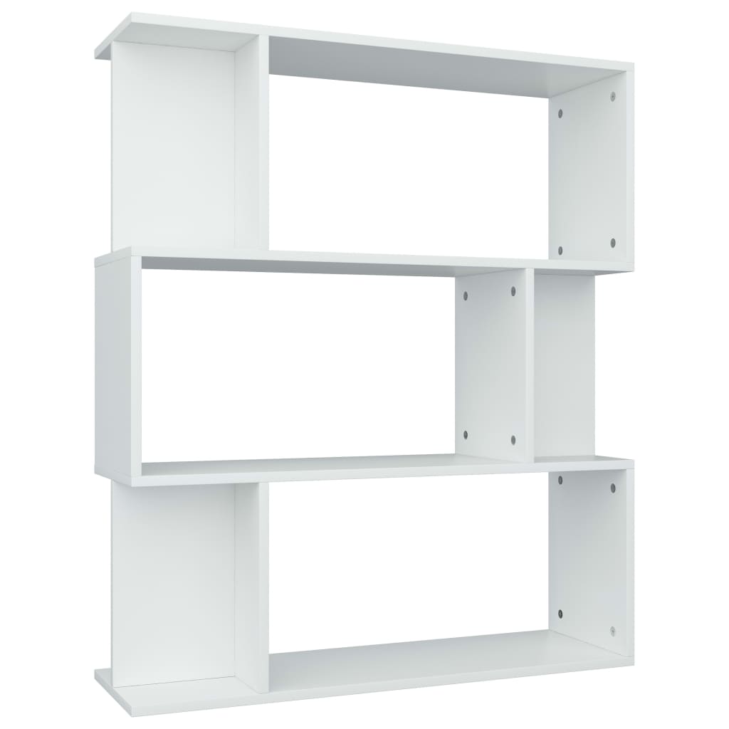 Book Cabinet/Room Divider White Chipboard - 80×24×96cm