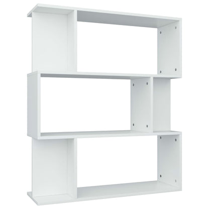 Book Cabinet/Room Divider White Chipboard - 80×24×96cm