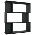 Book Cabinet/Room Divider Black Chipboard