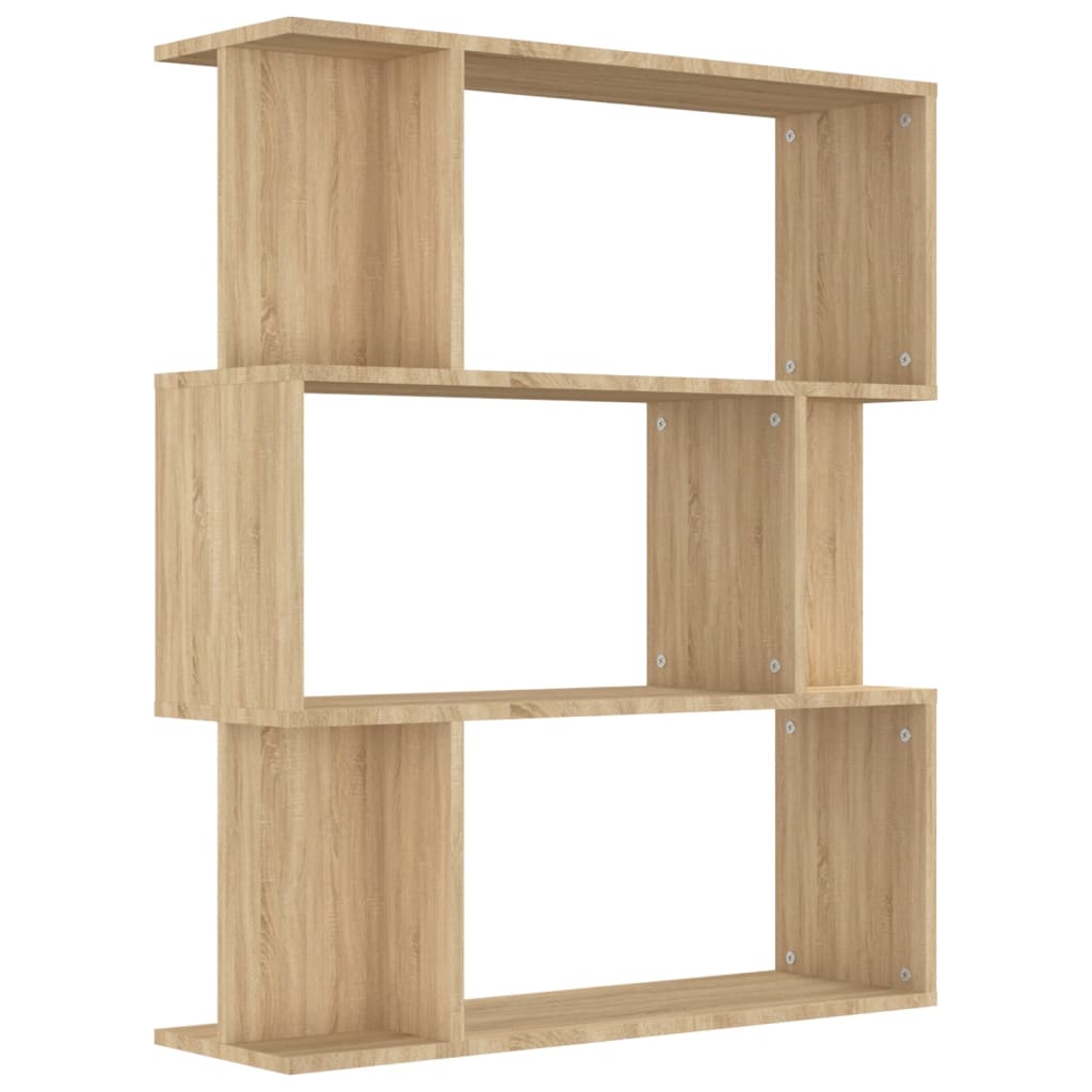 Book Cabinet/Room Divider Sonoma Oak Chipboard - 80×24×96cm