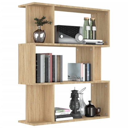Book Cabinet/Room Divider Sonoma Oak Chipboard - 80×24×96cm