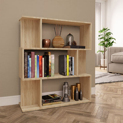Book Cabinet/Room Divider Sonoma Oak Chipboard - 80×24×96cm