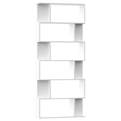Book Cabinet/Room Divider White Chipboard - 80×24×192cm
